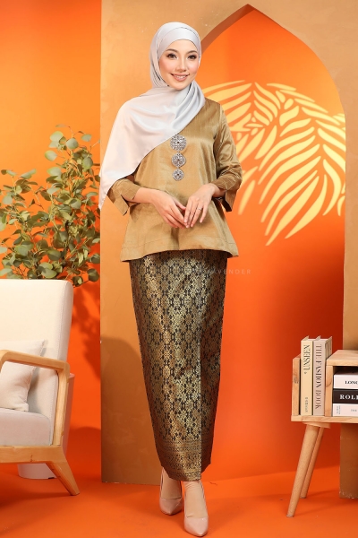 Kurung Kedah Songket Brownish