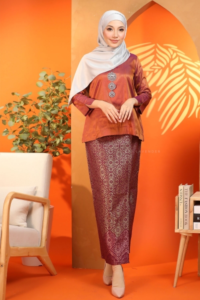 Kurung Kedah Songket Red Brick Kurung Kedah Songket Red Brick