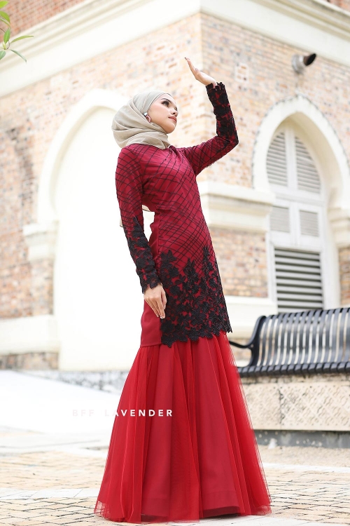  BAJU  KURUNG HAWWA MAROON