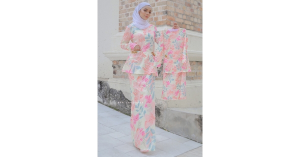 Baju Kurung Cinta Soft Yellow Peach Kids Baju Kurung Cinta Soft Yellow Peach Kids