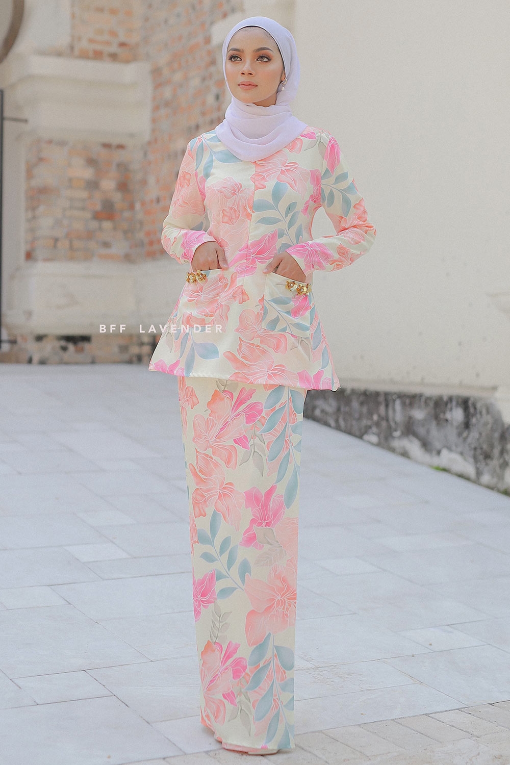 baju kurung yellow mustard