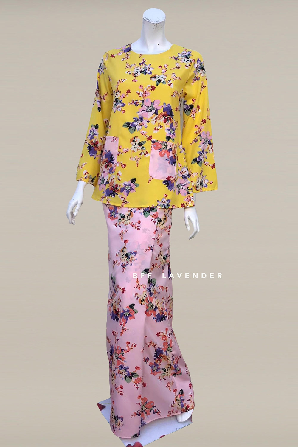  Baju  Kurung Kedah Modern Vol 2 Yellow Pink